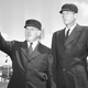 Umpires Lon Warneke and Bill Stewart in 1949. Image via AP.